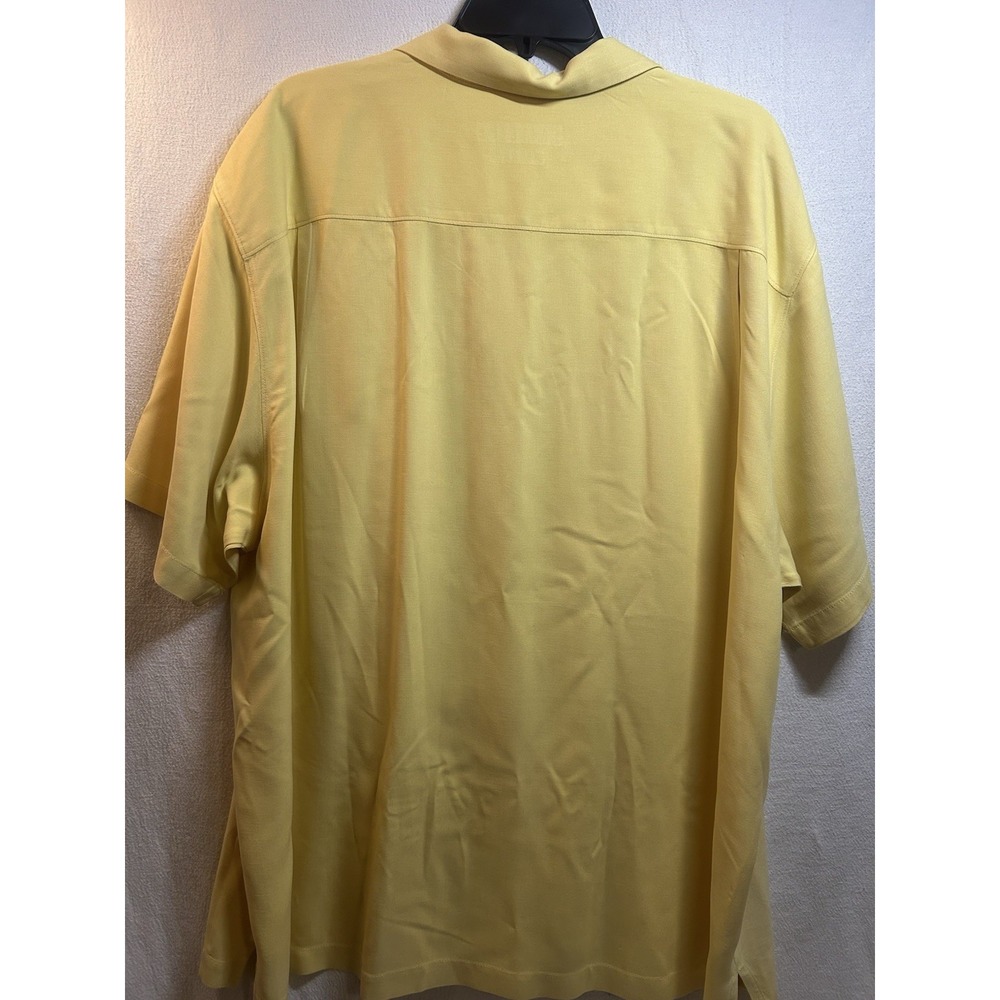 Tommy Bahama Men's Yellow Short Sleeve Button-Up Shirt, Size XXL, 100% Silk - Picture 5 of 5